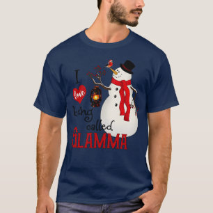 Vintage Schneeflocken Snowman I Liebe wird Gla gen T-Shirt