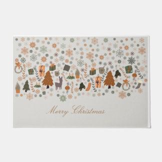 Vintage Schneeflocken Weihnachten Fußmatte