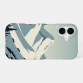 Vintage Schneegipfel iPhone 16 Hülle (Rückseite (Horizontal))