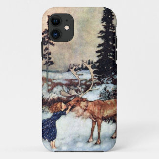 Vintage Schneekönigin Märchen mit Gerda iPhone 11 Hülle