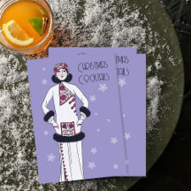 Vintage Schneekönigin-Party Einladung