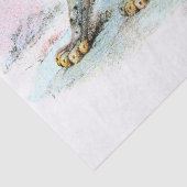 Vintage Schneeleoparden-Illustration Seidenpapier (Detail)