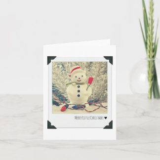 Vintage Schneemann Feiertagskarte