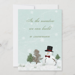 Vintage-Schneemann-Winter-Hochzeits-Einladung Einladung