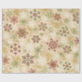 Vintage-Schneemuster mit anpassbarem Text Geschenkpapier (Flach)