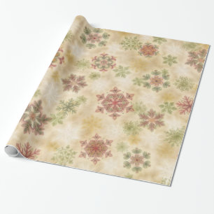 Vintage-Schneemuster mit anpassbarem Text Geschenkpapier