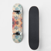 Vintage-Schneemuster - Skateboard (Vorderseite)