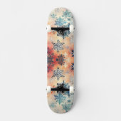 Vintage-Schneemuster - Skateboard (Vorderseite)