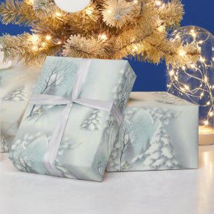 Vintage Schneenacht Geschenkpapier