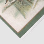 Vintage Schneerobben mit Weihnachtsgrüße Seidenpapier (Ausschnitt)