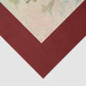 Vintage Schneeschön und Mistleton Seidenpapier (Ausschnitt)