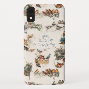 Vintage Schneevögel und Weihnachtsgrüße Case-Mate iPhone Hülle