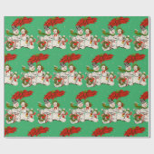 Vintage Schneeweihnachtsfeste Geschenkpapier (Flach)