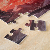 Vintage-Schneezug Puzzle (Seite)