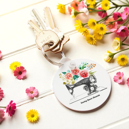 Vintage Schneidermaschine Schlüsselanhänger
