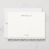 Vintage Schnürsenkel und Perlen Blütendecke Dankeskarte (Vorderseite)