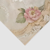 Vintage Schnürsenkel und Rose Dekoupage Tissue Pap Seidenpapier (Detail)