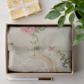 Vintage Schnürsenkel und Rose Dekoupage Tissue Pap Seidenpapier (Geschenk)