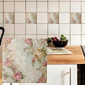 Vintage Schnürsenkel und Rose Fliese