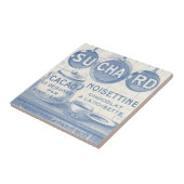 Vintage Schokolade Blue Kitchenette Fliese (Seite)