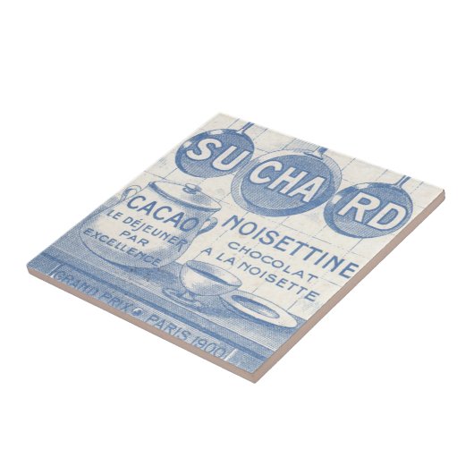 Vintage Schokolade Blue Kitchenette Fliese (Seite)