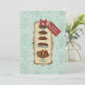 Vintage Schokolade Bonbons Weihnachten (Stehend Vorderseite)