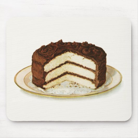 Vintage Schokolade-Eisschicht-Kuchenmousepad Mousepad (Vorne)
