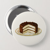 Vintage Schokolade gefror Schicht-Kuchen Button (Vorne & Hinten)
