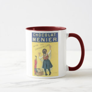 Vintage Schokolade-Meniermarke Tasse