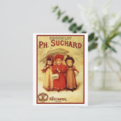 Vintage Schokolade Ph. Suchard Ad Postkarte (Stehend Vorderseite)