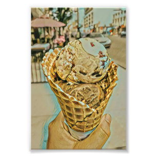 Vintage Schokolade Waffeleis Fotodruck