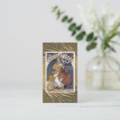 Vintage Schokoladen-Geschäfts-Karte Visitenkarte (Stehend Vorderseite)