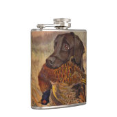 Vintage Schokoladen-Labrador-Jagd Flachmann (Rechts)