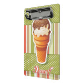 Vintage SchokoladenEiscreme Mini Klemmbrett (Gewinkelt2)