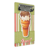 Vintage SchokoladenEiscreme Mini Klemmbrett (Schrägansicht)