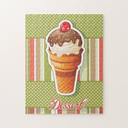 Vintage SchokoladenEiscreme Puzzle (Vertikal)