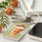 Vintage SchokoladenEiscreme Schlüsselanhänger (Vorderseite rechts)