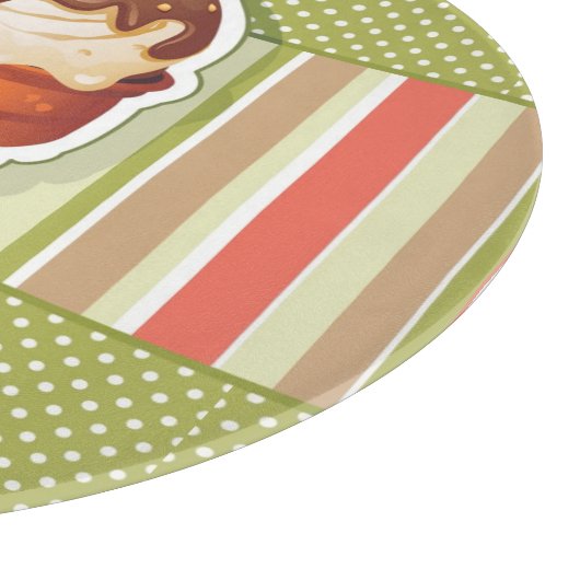 Vintage SchokoladenEiscreme Schneidebrett (Ecke)