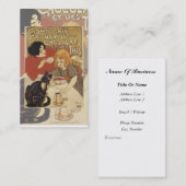 Vintage Schokoladenkarte Visitenkarte (Vorne/Hinten)