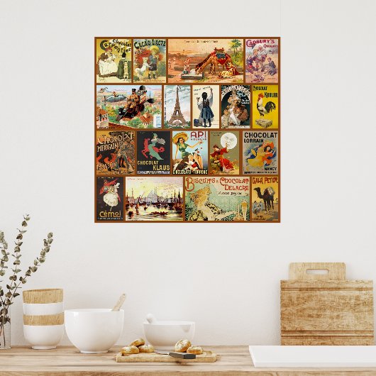 Vintage Schokoladenwerbung Poster (Küche)