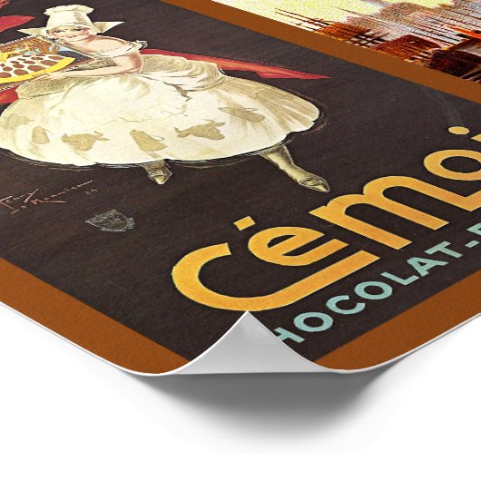 Vintage Schokoladenwerbung Poster (Ecke)