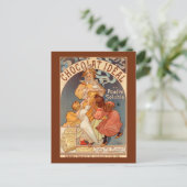 Vintage Schokoladenwerbung Postkarte (Stehend Vorderseite)