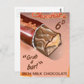 Vintage Schokoladenwerbung. Postkarte (Vorne/Hinten)