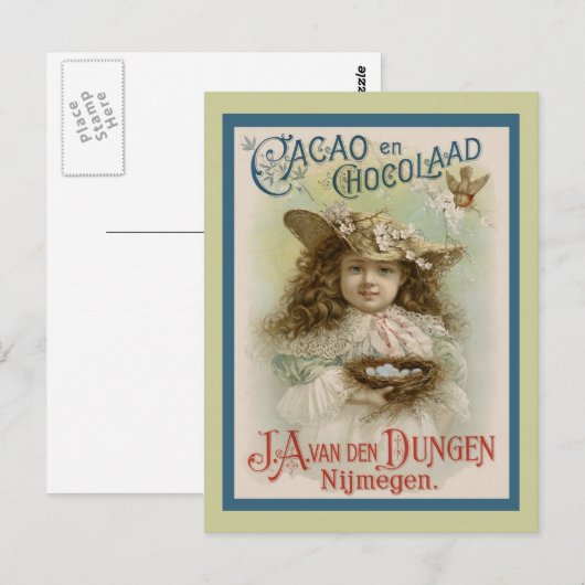Vintage Schokoladenwerbung Postkarte (Vorne/Hinten)