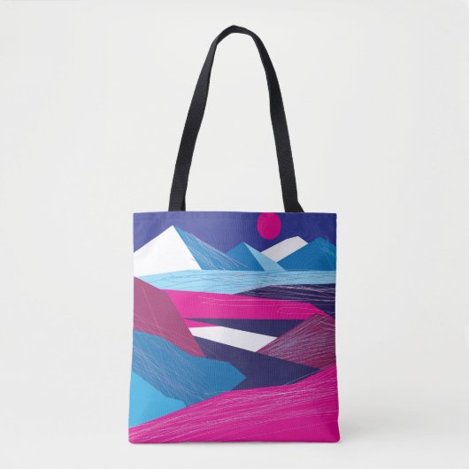 Vintage schöne Berge und Landschaft mit Tasche (Vorderseite)