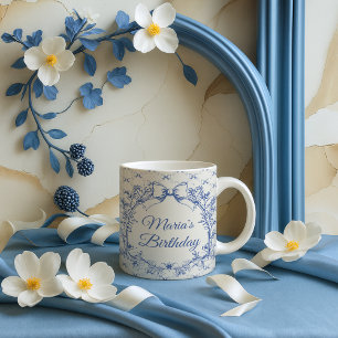 Vintage Schöne Blaue Schleife Kaffeetasse