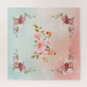 Vintage schöne Blume, Blühend Kunstwerk Puzzle (Horizontal)