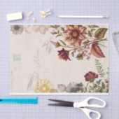 Vintage schöne Blüten Seidenpapier (Handwerk)