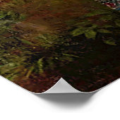 Vintage schöne Dame in Rot Poster (Ecke)