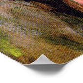 Vintage schöne Dame und rosa Rose Blume Poster (Ecke)